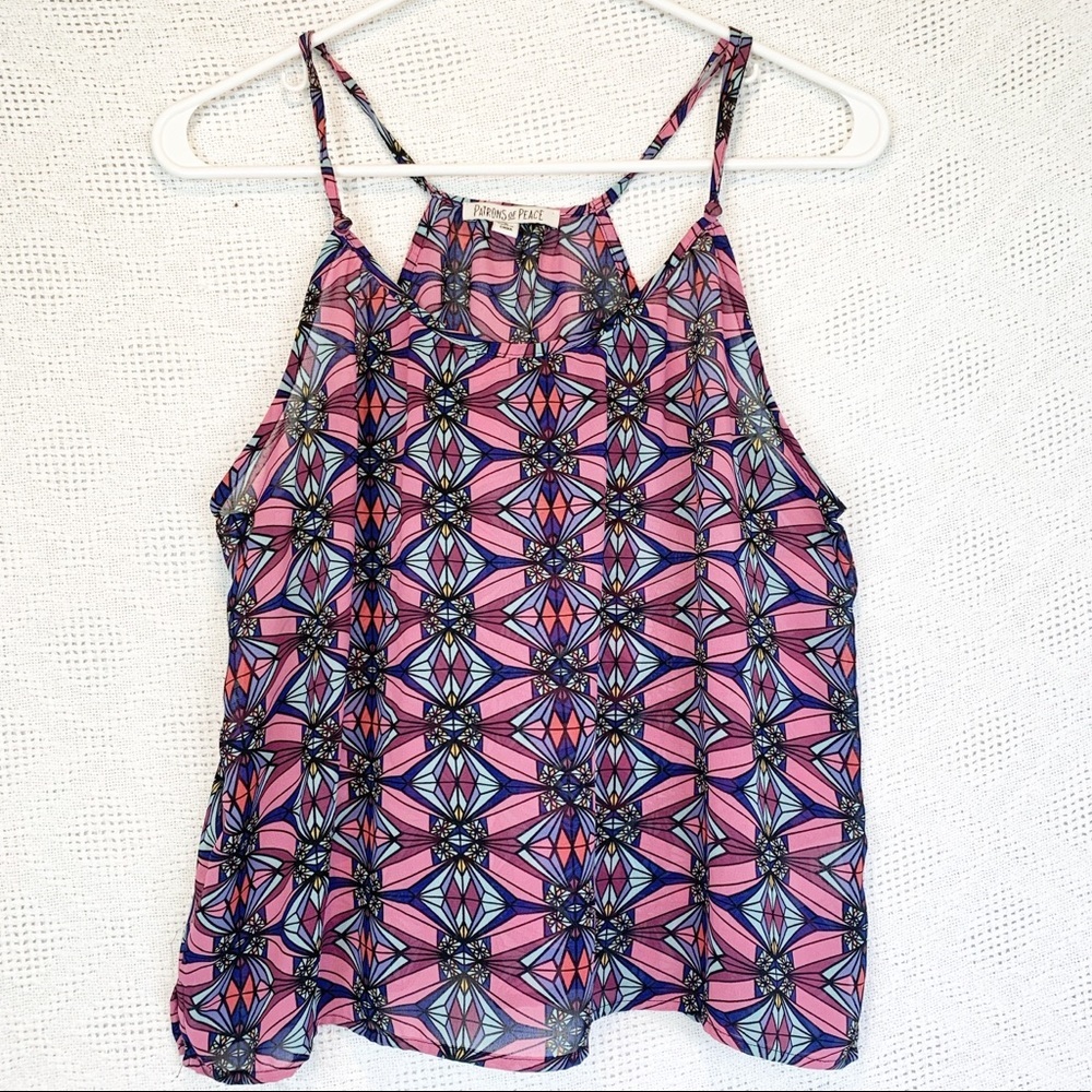 patrons of peace small S Tank Top Camisole bright geometric patterned